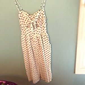 Black and white polka dot dress
